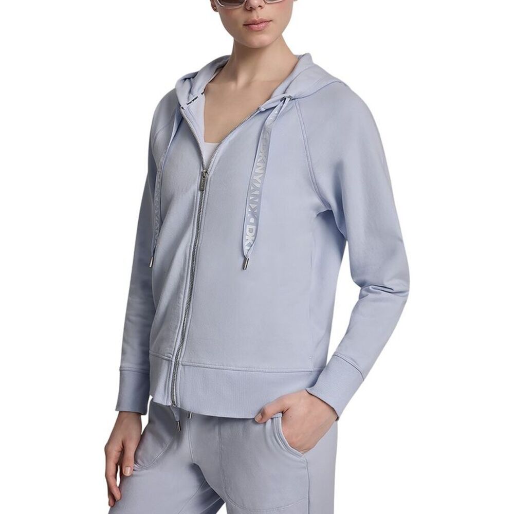 Dkny Womens  Relaxed Fit Hoodie, Blue